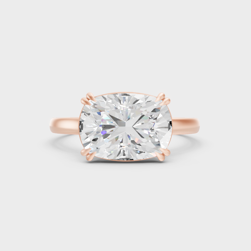 Ethical Lab Grown Cushion Ring In Rose Gold